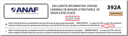 Declaraţia privind tva conţine 22 de boxe în care se înscrie următoarea informaţie: Saga Software D392 Saga Software