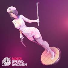STL file SILENT HILL SEXY NURSE PRINTABLE READY SCULPT 2 VERSIONS  🫦・Template to download and 3D print・Cults