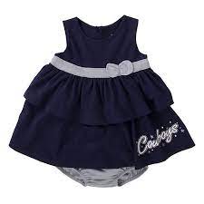 Dallas Cowboys Girl S Infant Rowdy 2 Piece Dress And Bloomers Set At Shop Dallascowboys Com Girl Outfits Dallas Cowboys Baby Cowboy Baby Clothes