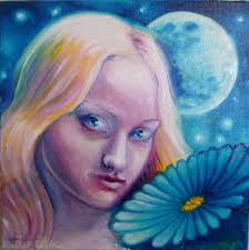 Floare albastra by elena roata. Portretul Iubitei Lui Eminescu Intr O Pictura Inspirata Din Poezia Floare Albastra Desene Si Picturi De Corina Chirila