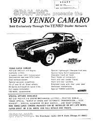1973 Chevy Camaro Yenko Ad Classic Car Garage Car Dealership Camaro