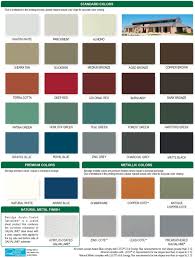 kynar metal roof color chart