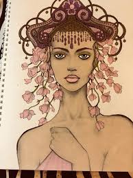 Prismacolor coloring book artwork finished