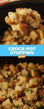 Save Oven Space And Make This Insanely Good Crock Pot Stuffing Recipe Stuffing Recipes Crockpot Stuffing Recipes Stuffing Recipes For Thanksgiving