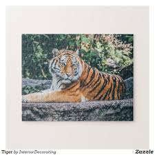Tiger Jigsaw Puzzle Zazzle Com In 2020 Photo Puzzle Jigsaw Puzzles Custom Puzzle
