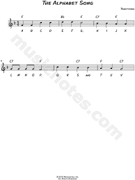 Ariel skelley / getty images an alphabet is made up of the letters of a language, arranged. Traditional The Alphabet Song Sheet Music Leadsheet In F Major Download Print Sku Mn0154362