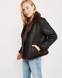 Abercrombie Fitch Faux Leather Shearling Moto Jacket Faux Fitch Abercrombie Fashion Fashion Outfits Snow Fashion