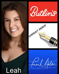 Leah Marshall: We are so proud of this incredible Lady who will be starting  her very first contract since graduating with Butlins! You're going to  smash it Leah and we can't wait