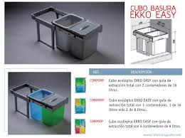 Cubo de basura para integrar en el interior de un cajón de cocina, con apertura automática de tapa y con una capacidad total de 32 litros. Reformas Guaita Otra Solucion Para El Cubo De Basura En La Cocina Cubo De Basura Basura Cubos