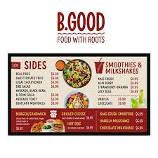 This website is not associated or affiliated with them. Fast Casual Restaurant B Good Needs Digital Menu Boards Wettbewerb In Der Kategorie Speisekarte 99designs