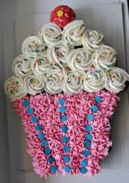 2) layout cupcakes on cake board, as shown. Pull Apart Cupcakes Ideas