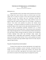 We did not find results for: Teknologi Informasi Dalam Pendidikan Jajang Nurjaman Academia Edu