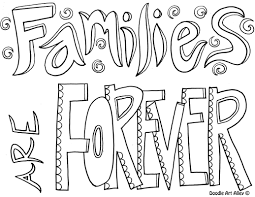 Awesome four anime best friends forever coloring page friends sketch. Family Quote Coloring Pages Doodle Art Alley