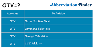 Maybe you would like to learn more about one of these? What Does Otv Mean Otv Definitions Abbreviation Finder