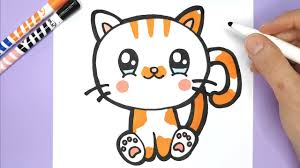 Tiere malen mit kindern dekoking com 3 figuren tiere. Eine Kawaii Und Niedliche Katze Zeichnen Und Malen Kawaii Bilder Youtube