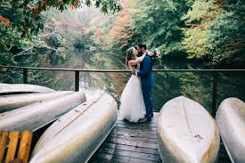 Best Unique Pa Ny Nj Wedding Venues Campground Scout Camp Canoe Bride Groom Camp Dark Waters Medfo Summer Camp Wedding Camp Wedding Outdoor Wedding Venues