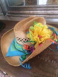 Cowgirl Fiesta Hat Crazy Hat Day Cowboy Decorations Cowboy Hat Decorations Ideas