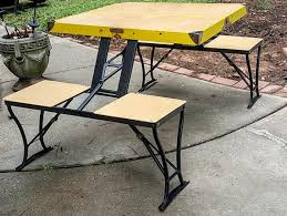 1947 Vintage Wooden Camper Camping Folding Picnic Table Handy Camping Table Folding Picnic Table Folding Camping Table