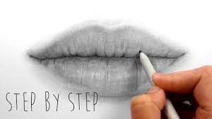 How to draw pair of lips? Step By Step How To Draw Shade Realistic Lips With Graphite Pencils Emmy Kalia Youtube