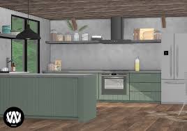 I seem to be taking on as you can see, a kitchen is probably one of the most complex sets you can make for the sims 4. Ceratonia Kitchen Sims 4 Custom Content Wondymoon Sims 4 Kitchen Sims 4 Kitchen Cabinets Sims House