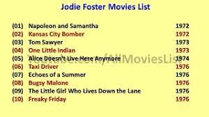 Jodie Foster Movies List Youtube