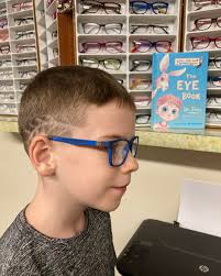 New glasses and a cool haircut for Jayton age nine for his first day of  school as a fourth grader @ Bill Wright Elementary