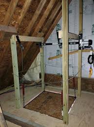Wish you could use that extra space in your attic to store rarely used items, but aren't sure how to? 500 Lbs Post Style Lift Garage Storage Elevator Design Attic Lift
