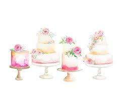 Watercolour Cakes Cake Drawing Cake Illustration Watercolor Cake