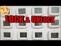 If you press the number 0, it should unlock all of the keys on the screen. How To Lock Unlock Honeywell Thermostat Youtube