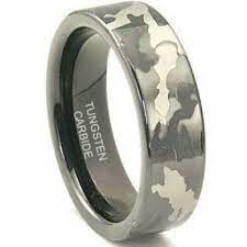 Black Tungsten Carbide 7mm Military Camouflage Wedding Ring Taki Fans Altin