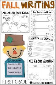 Information on 1st grader development and learning. Fall Writing For First Grade Is Filled With Fun First Grade Writing Activities Engage Your 1st Grade A Fall Writing Fall Writing Activities Elementary Writing