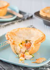 Mini Turkey Pot Pies Just 5 Ingredients Little Sweet Baker Recipe Mini Turkey Pot Pies Pot Pie Recipe Easy Turkey Pot Pie