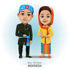 Jakarta skyline detailed silhouette trendy vector illustration linear style. Vector Illustration Traditional Clothing Of The Betawi Tribe Dki Jakarta Tasmeemme Com