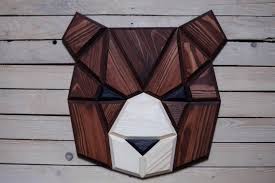 Wooden Bear Wall Decor Etsy Reclaimed Wood Wall Art Wooden Bear Bird Wall Decor