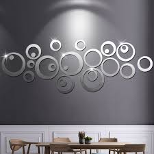 Single wall sconces can be purchased alone, in pairs or in multiples to frame doorways, mirrors, art and other wall décor beautifully. 24 Pcs Set 3d Diy Home Decoration Circles Mirror Wall Stickers Removable Vinyl Art Wall Decor Gift Wish