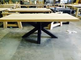 eettafel dubbel kruis onderstel tafel eikenhout eettafel tafels