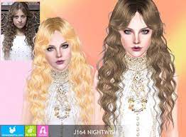 J164 Nightwish Long Curly Hair By Newsea Donation Long Curly Sims 3 Hair Pack