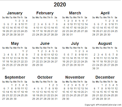 2015 2020 Calendar Printable Printable Yearly Calendar Calendar Printables Free Printable Calendar