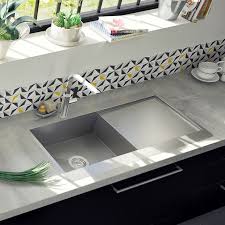 Evier Inox Lisse Rikas Grande Cuve Resistant Et Facile D Entretien Cuisissimo Evier Cuisine Evier Evier Sous Plan