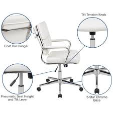 Carnegy Avenue White Office Desk Chair Cga Bt 443501 Wh Hd The Home Depot In 2020 Office Chair Executive Office Chairs Work Office Decor