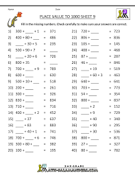 Maths Worksheets Grade 9 2nd Grade Math Worksheets Place Value Worksheets Free Math Worksheets