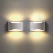 Hampton bay ettrick 1 9.25 x 9.875 x 9 oil rubbed bronze lighting. Led Wall Sconces Set Of 2 Sconce Wall Lighting 9w 3000k Warm White Modern Wall Sconce For Stairway Bedroom Hallway Bathroom Porch Living Room Hotel 2 Pack Amazon Com