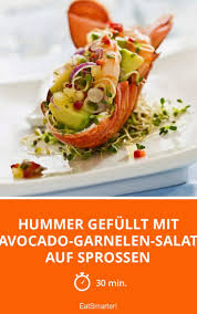 Hummer Gefullt Mit Avocado Garnelen Salat Auf Spro Rezept Hummer Rezept Rezepte Hummerschwanz Rezepte