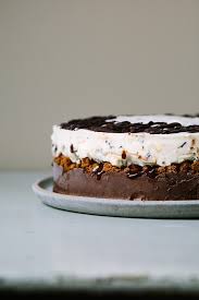 Cover frozen cake with topping. A Very Simple Ice Cream Cake