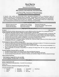Mechanical Engineering Resume Example
