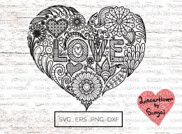 Download Heart Svg Mandala Heart Svg Heart Mandala Svg Zentangle Etsy In 2021 Mandala Svg Mandala Svg Files For Cricut