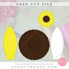 Download Diy Paper Sunflower With Free Svg Template Gina C Creates
