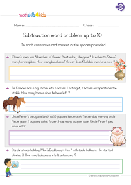 Out of 8797 children of town, 6989 go to school. 1st Grade Subtraction Worksheets Pdf Free Subtraction Worksheets For Grade 1 Pdf