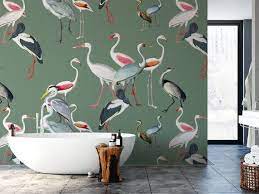 Removable Wallpaper Mural Crane Wallpaper Bird Wallpaper Etsy Bird Wallpaper Peel And Stick Wallpaper Removable Wallpaper