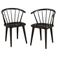 Solid pine with crafted details and a brushed surface gives a genuine, sturdy feeling, a. Set Of 2 Florence Dining Chairs Wood Black Buylateral Target